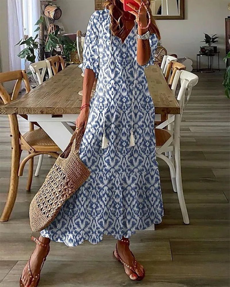 Adriana Zwiewna Bohemiańska Sukienka Maxi