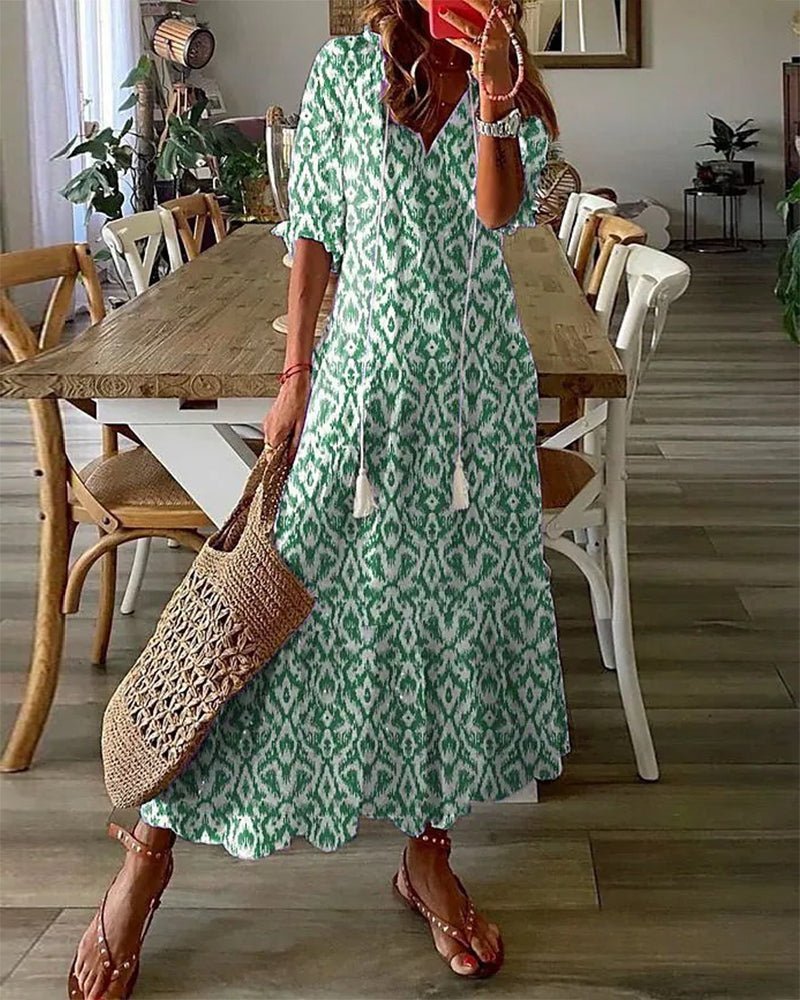 Adriana Zwiewna Bohemiańska Sukienka Maxi