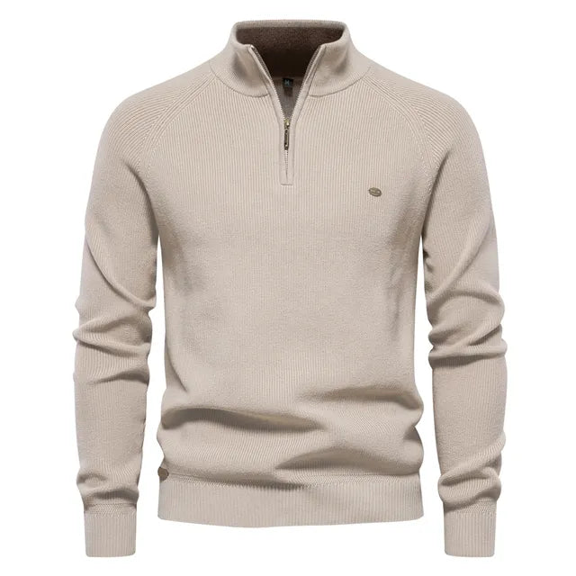 Knitted Zip-Up Sweater