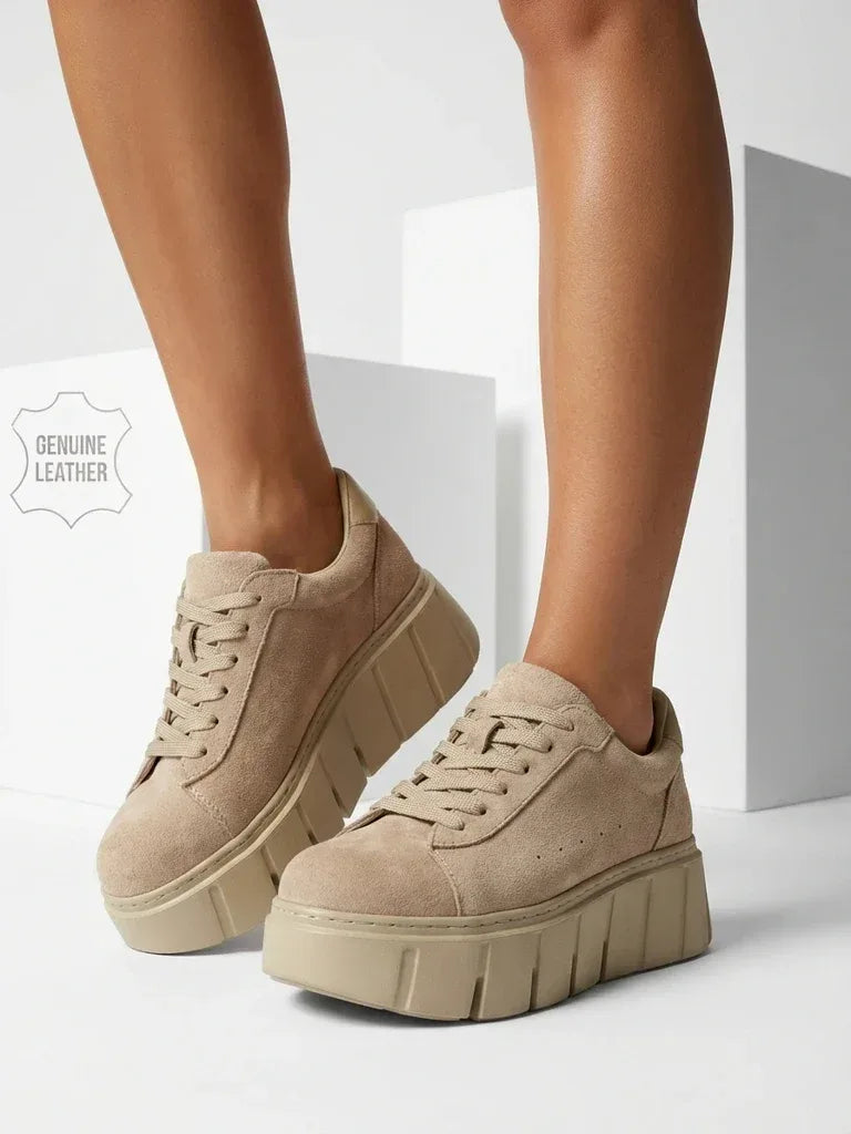 Sneakersy Damskie ze Skóry Naturalnej