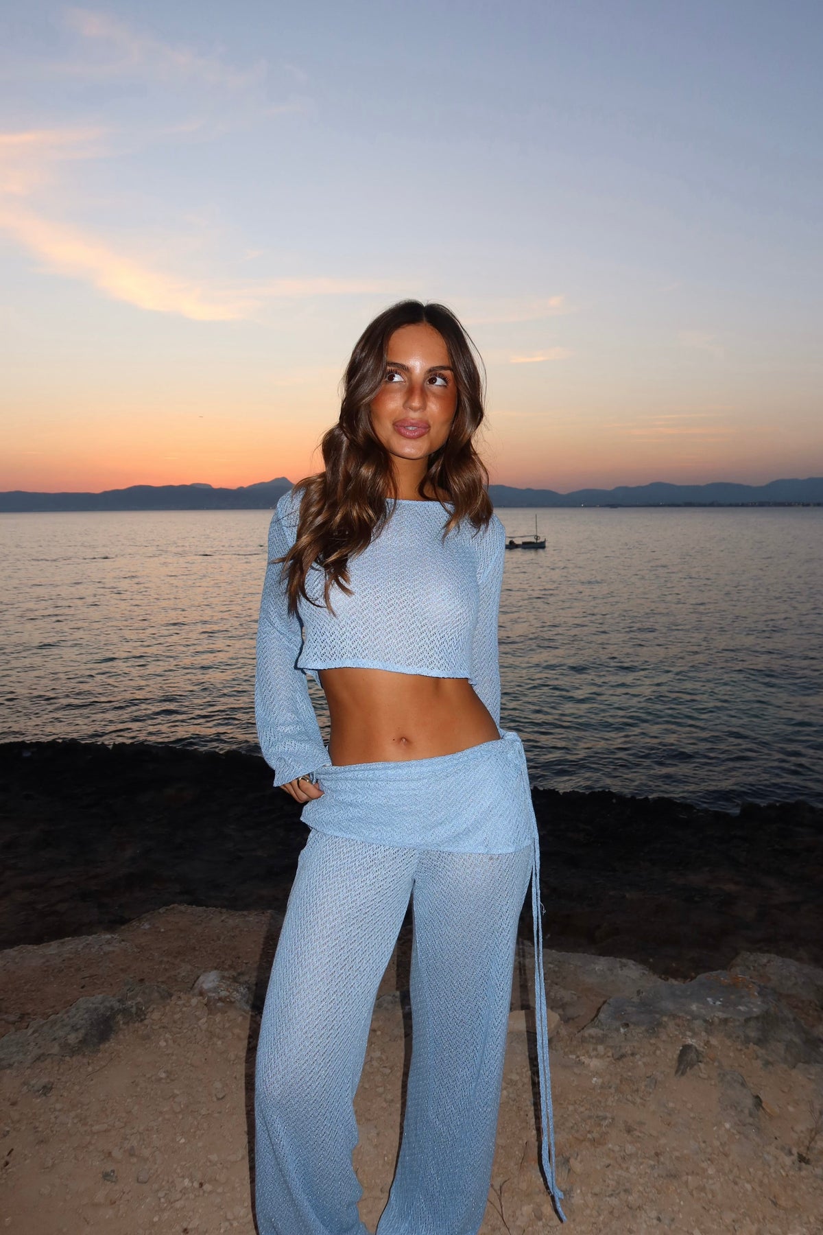 Komplet Mary w Kolorze Niebieskim