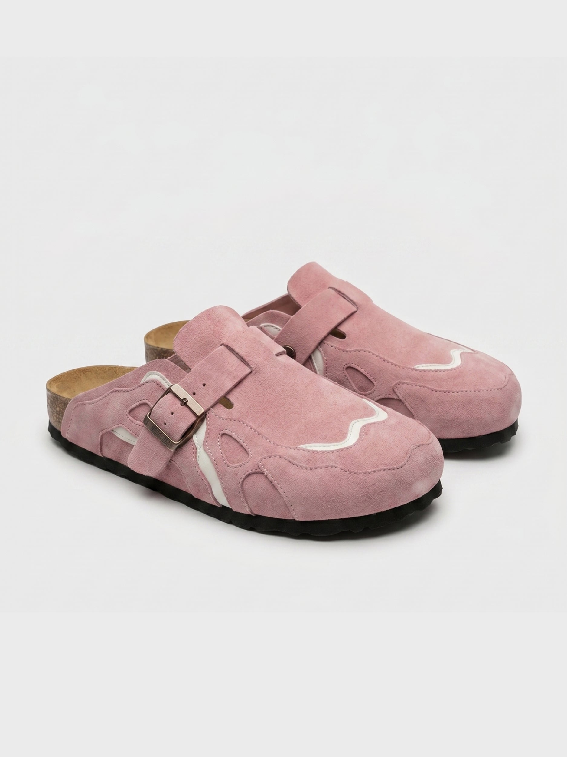 Faliste chodaki - DCRB Wavey Clogs - Dusty Pink