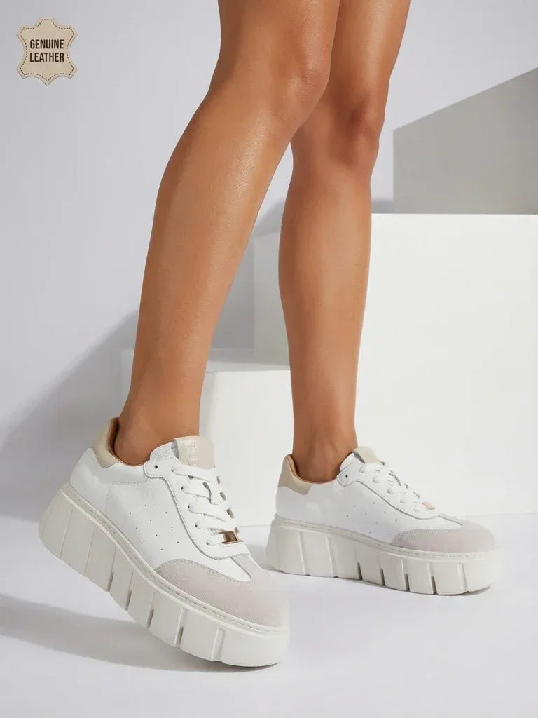 Sneakersy Luna Białe Skórzane