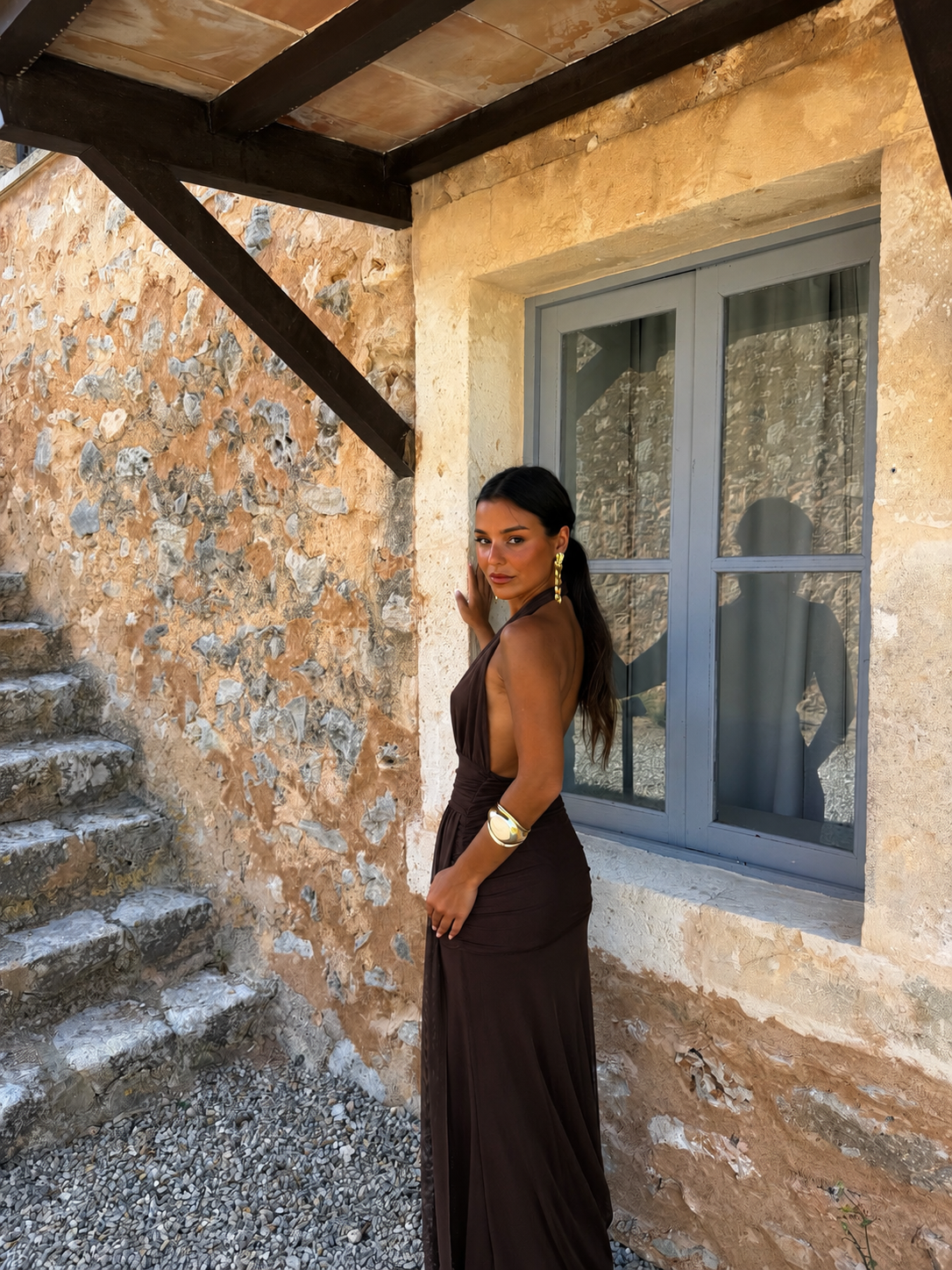 Sukienka Aina w Kolorze Brązowym