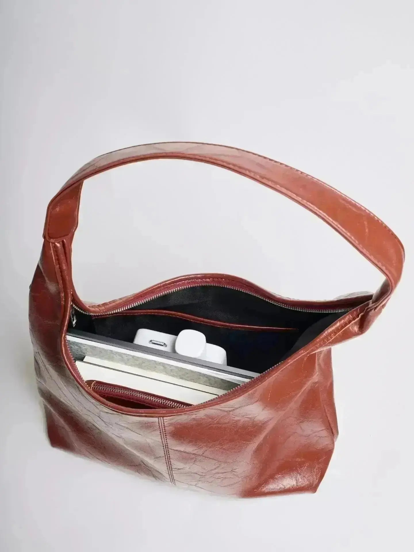SKARLET | Postarzana Skórzana Torba Shopper