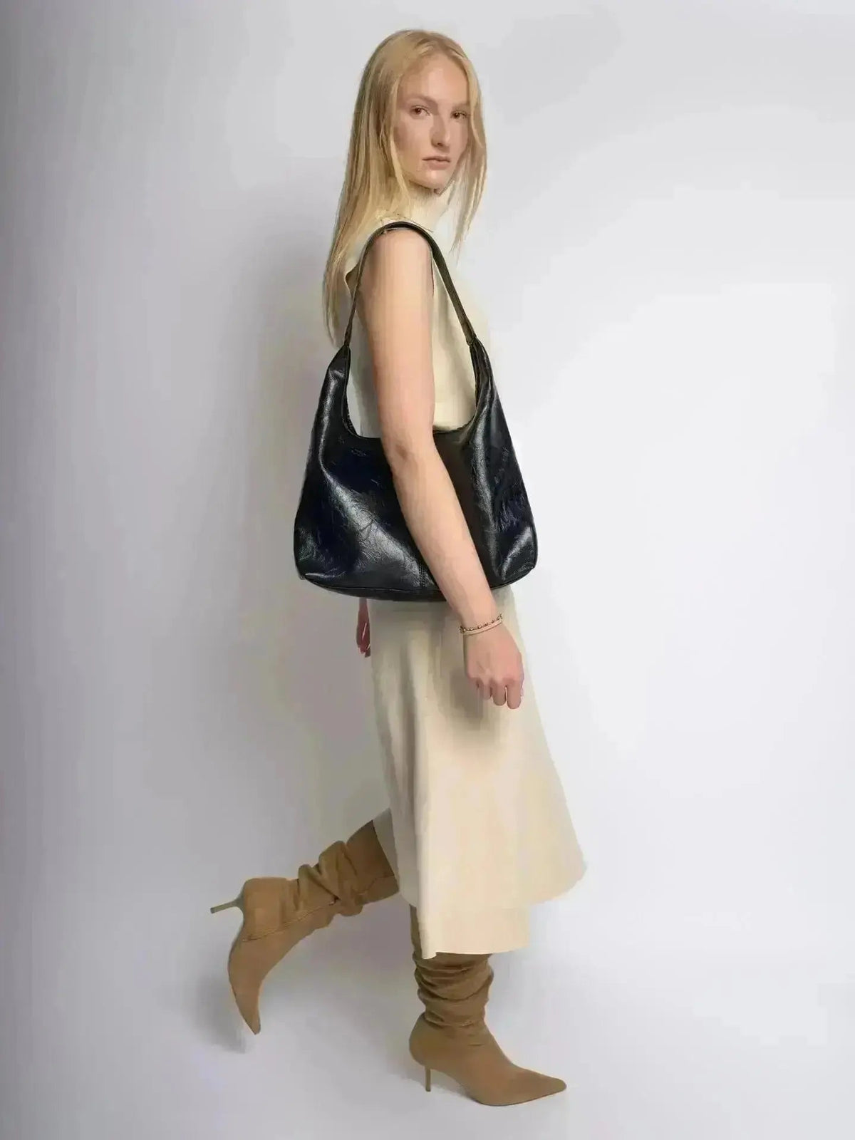 SKARLET | Postarzana Skórzana Torba Shopper