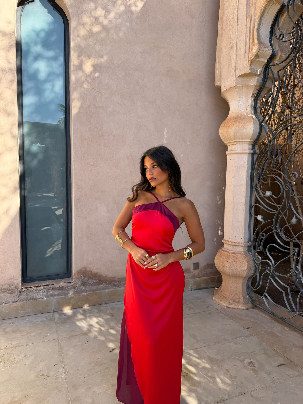 Oasis Dress in Red