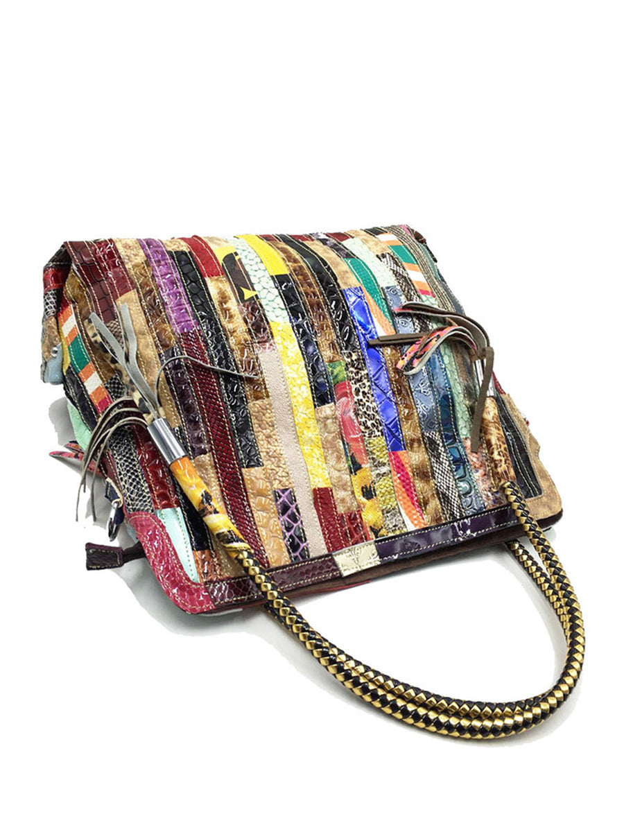 Damesmode Westerse Stijl Kleurrijke Handtas