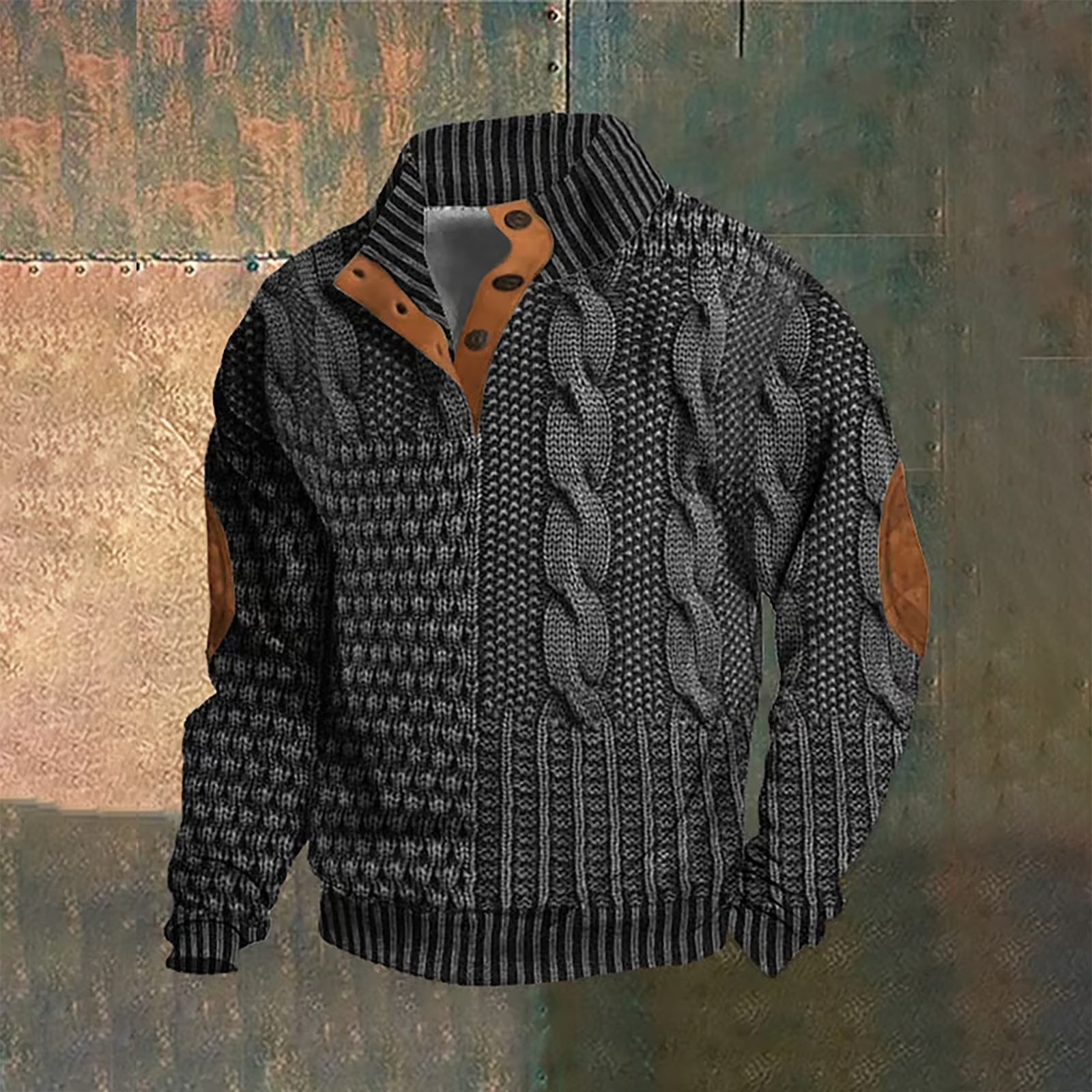 Wool Button Closure Sweater