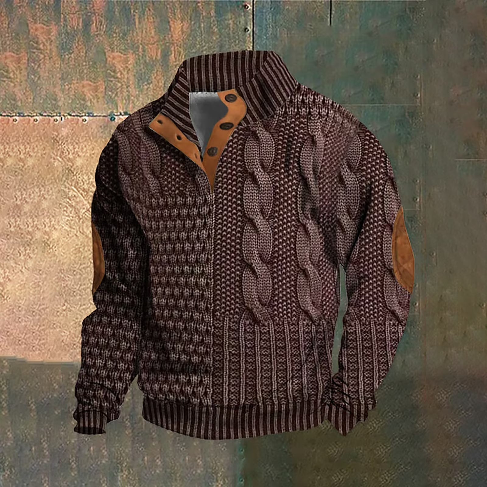 Wool Button Closure Sweater