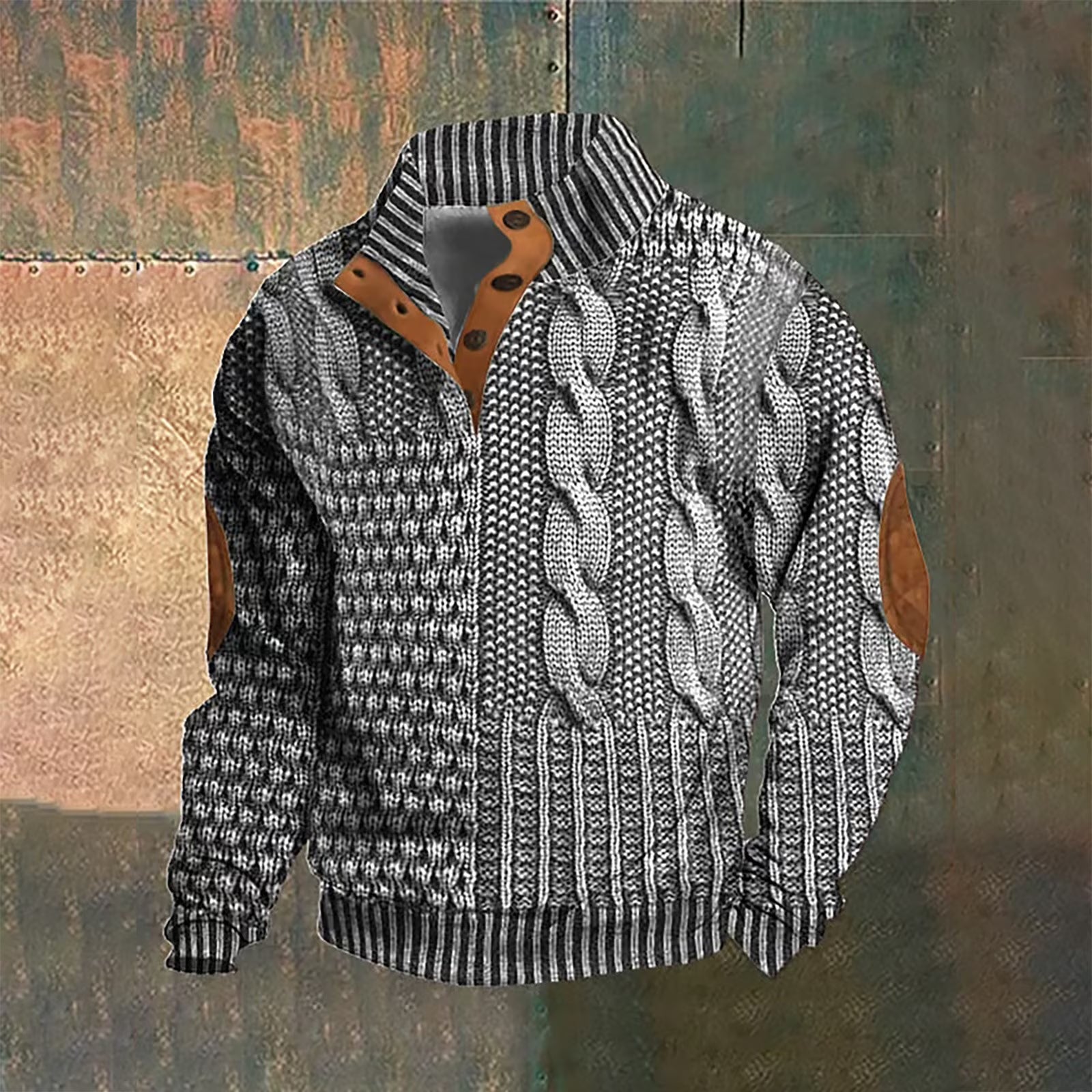 Wool Button Closure Sweater