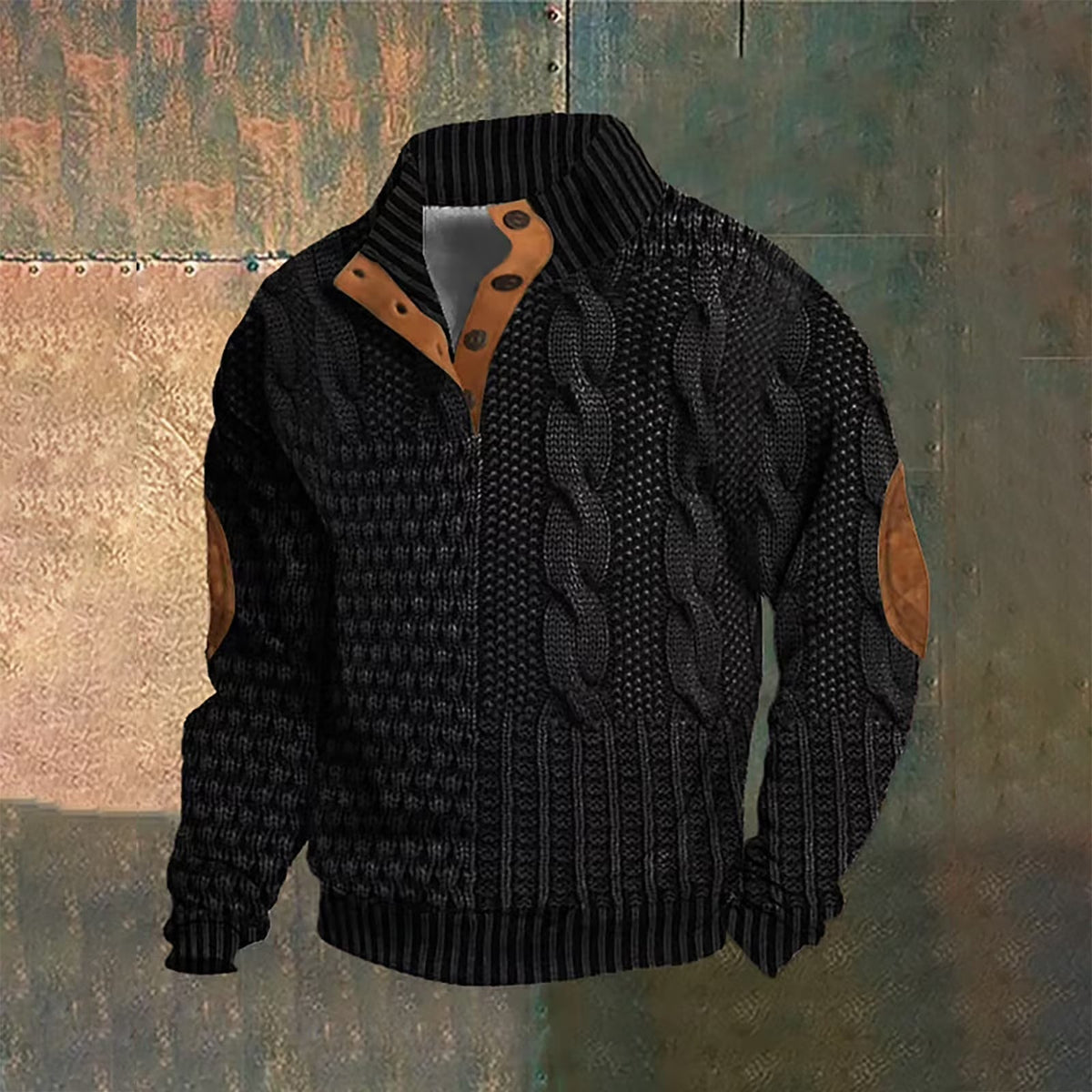 Wool Button Closure Sweater