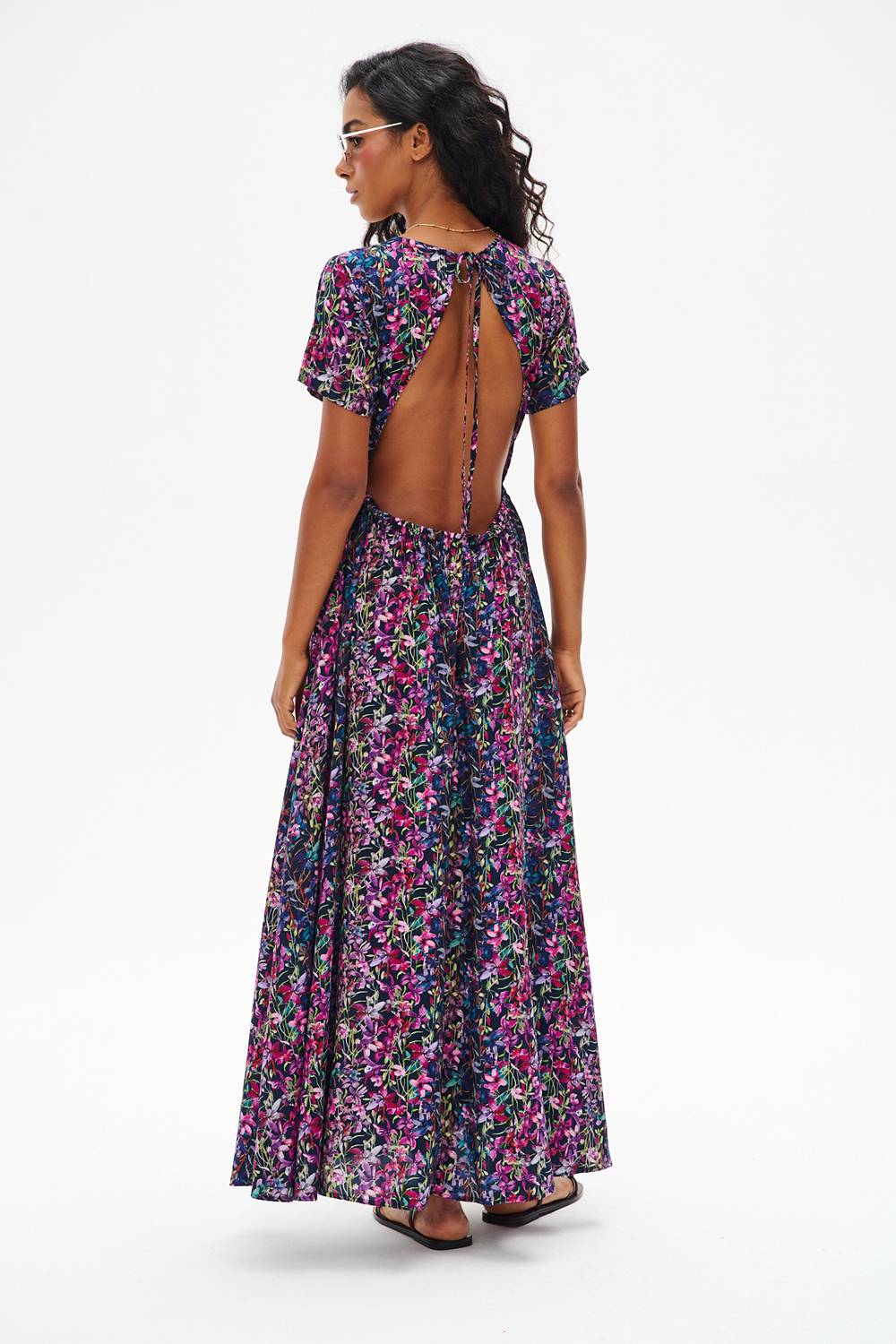 Bayberry maxi dress with open back