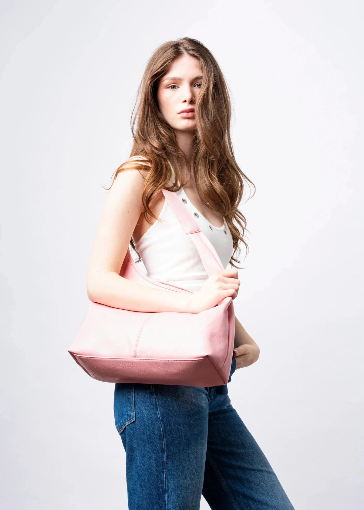 SKARLET | Postarzana Skórzana Torba Shopper
