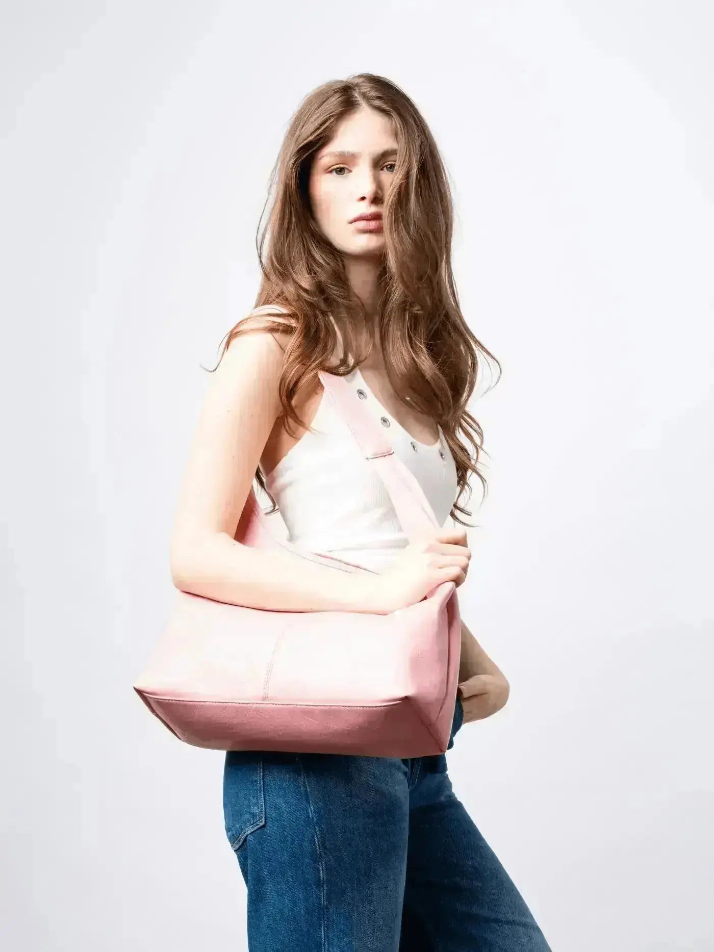 SKARLET | Postarzana Skórzana Torba Shopper