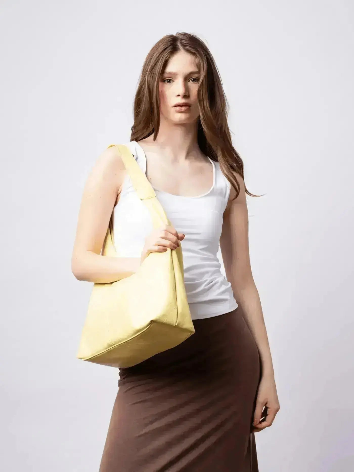 SKARLET | Postarzana Skórzana Torba Shopper