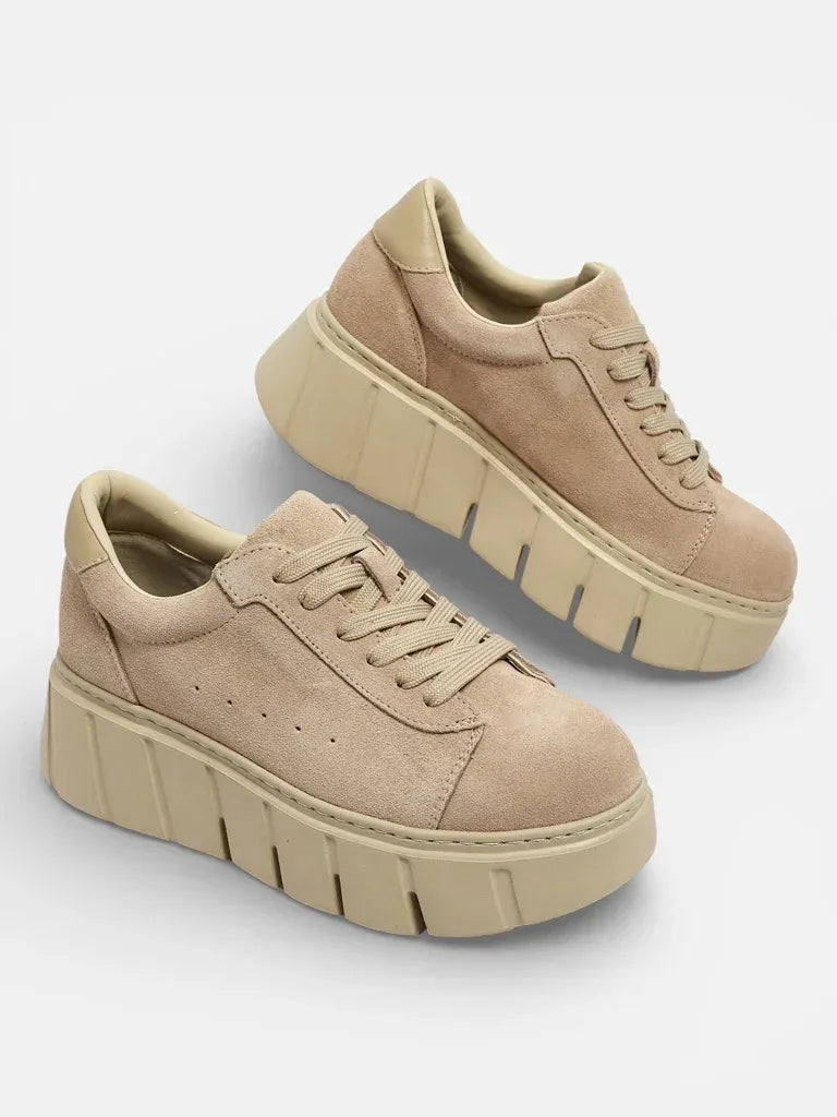Sneakersy Damskie ze Skóry Naturalnej