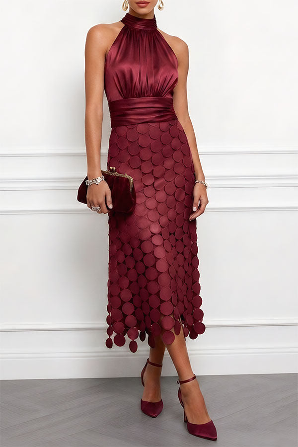 Elegancka sukienka midi Céline na ceremonię