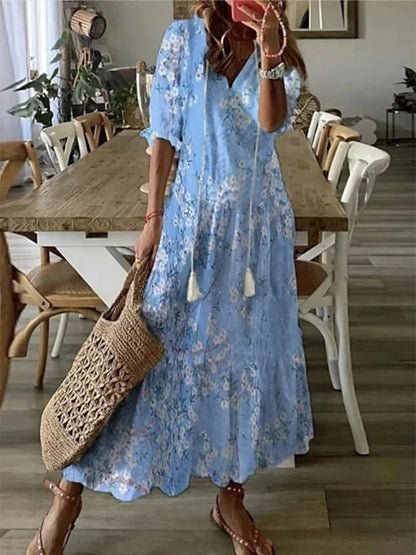 Adriana Zwiewna Bohemiańska Sukienka Maxi