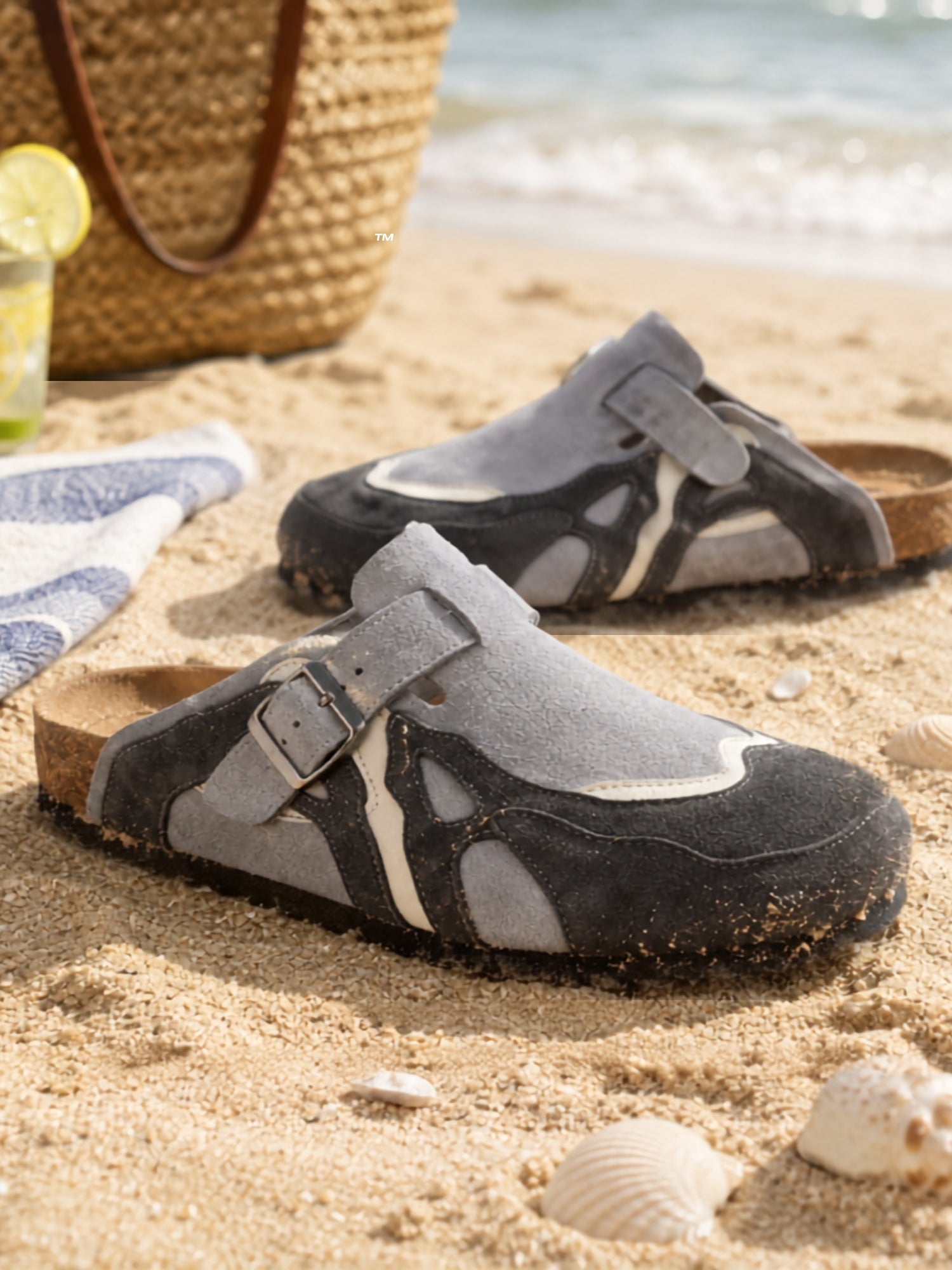 Faliste chodaki - DCRB Wavey Clogs - Ash Grey