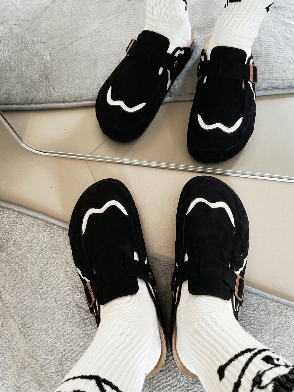 Faliste chodaki - DCRB Wavey Clogs - Black