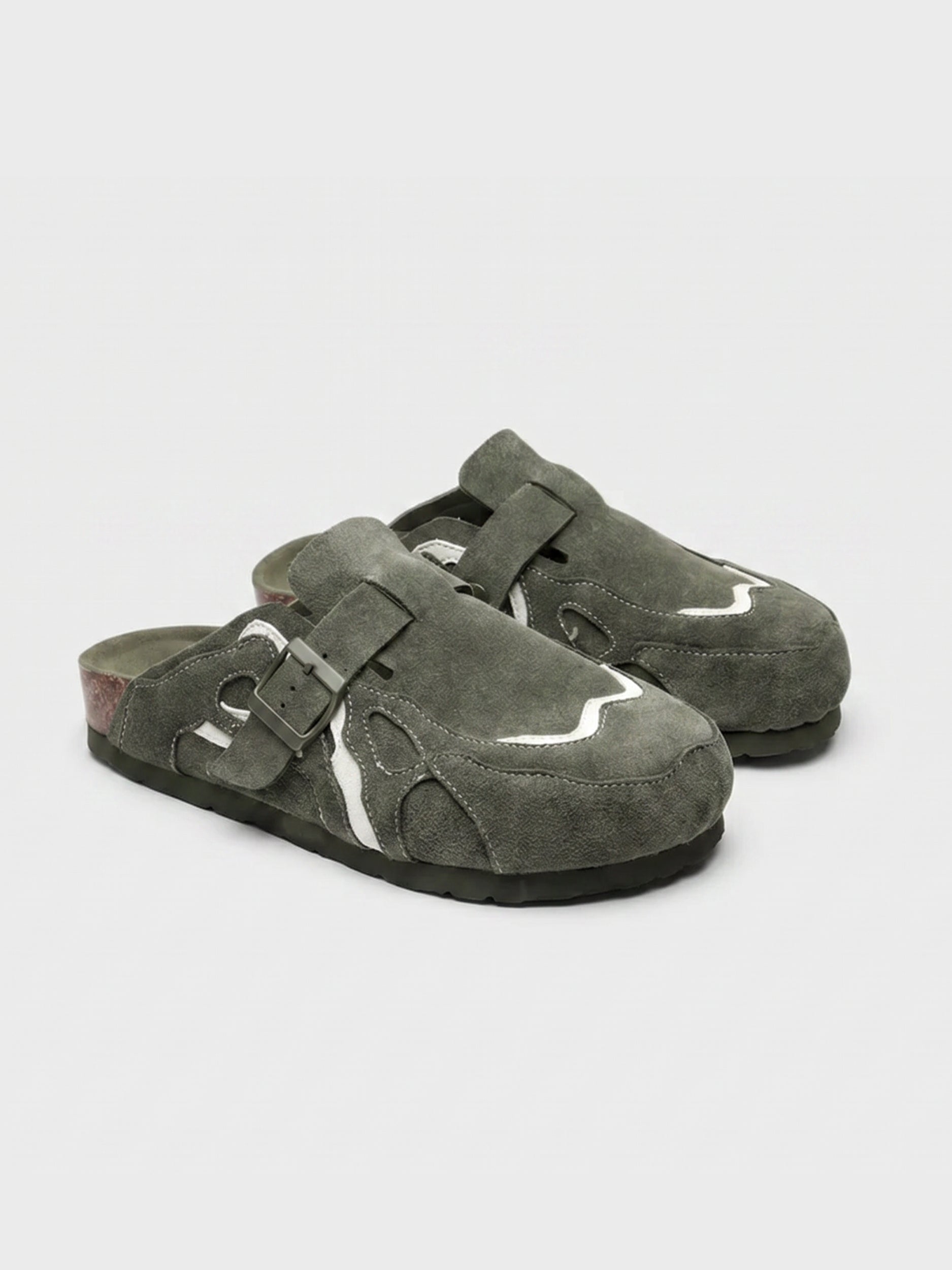 Faliste chodaki - DCRB Wavey Clogs - Army Green