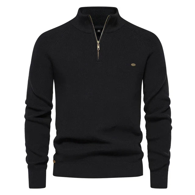 Knitted Zip-Up Sweater