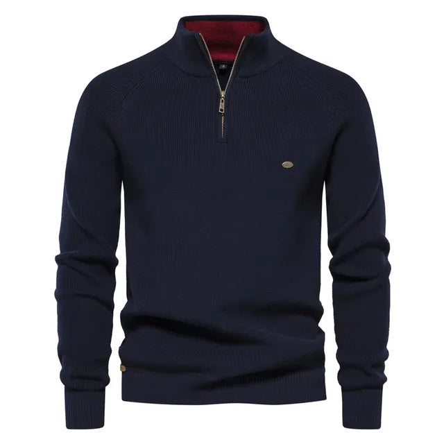 Knitted Zip-Up Sweater