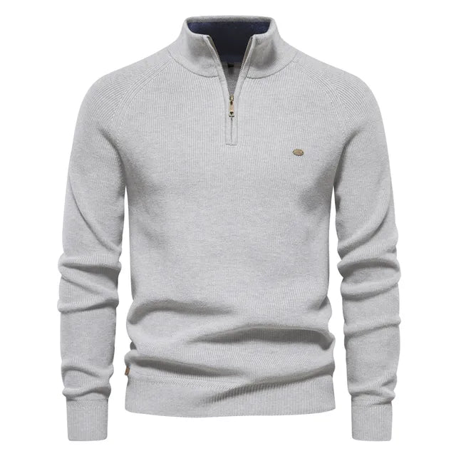 Knitted Zip-Up Sweater