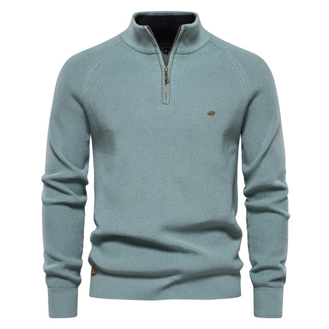 Knitted Zip-Up Sweater