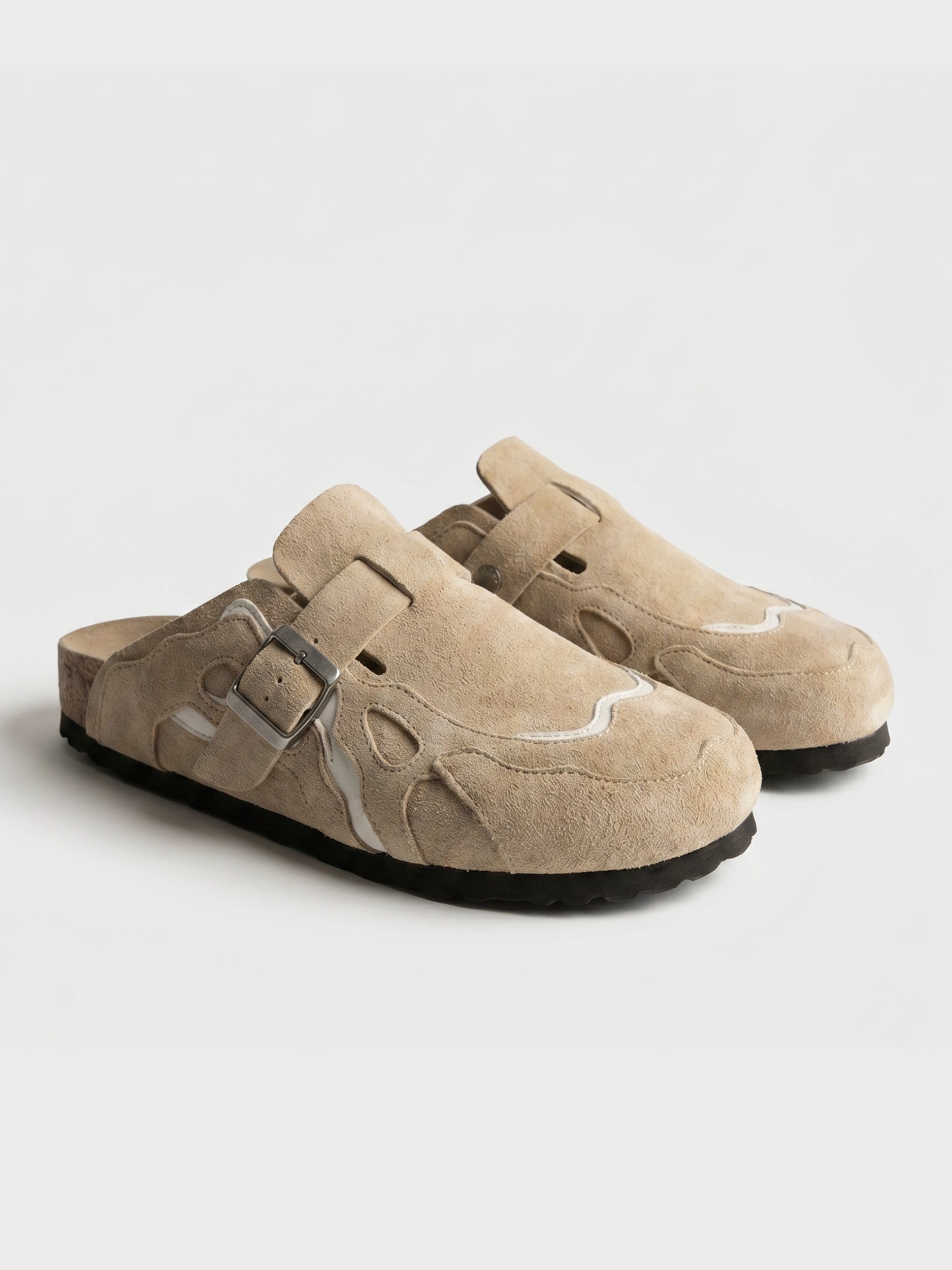 Faliste chodaki - DCRB Wavey Clogs - Beige