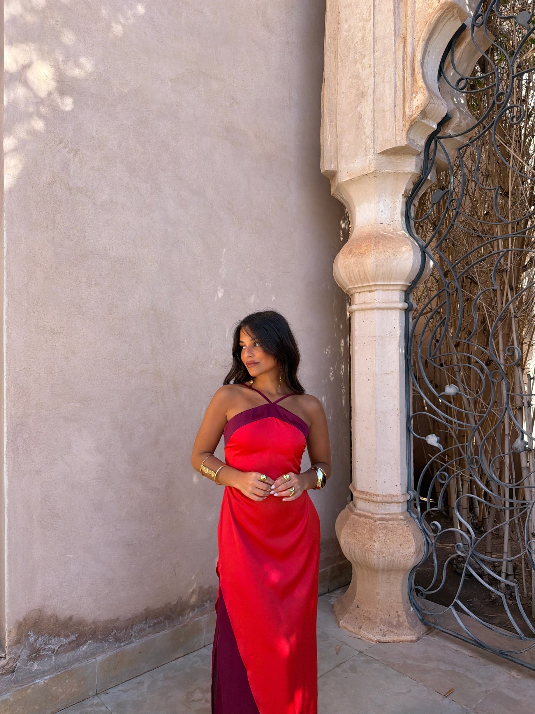Oasis Dress in Red