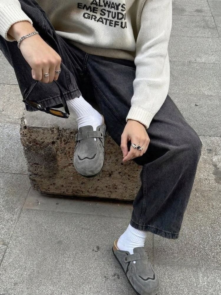 Faliste chodaki - DCRB Wavey Clogs - Grey