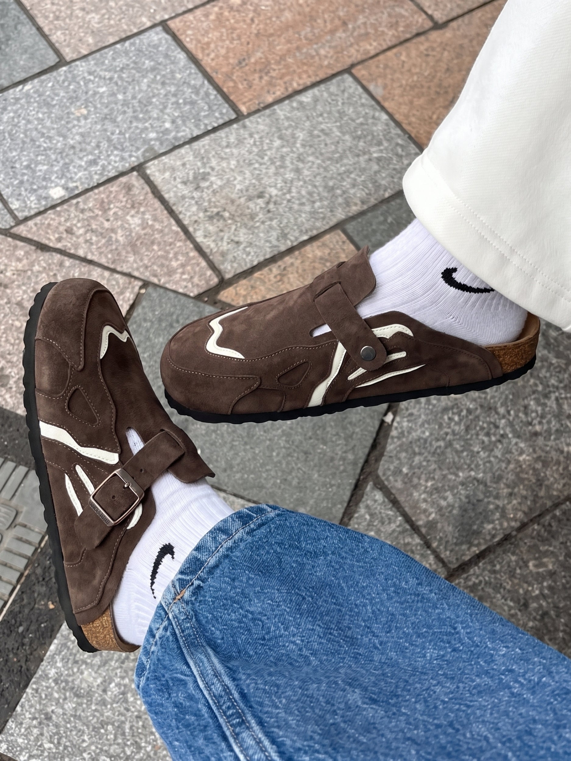 Faliste chodaki - DCRB Wavey Clogs - Beige