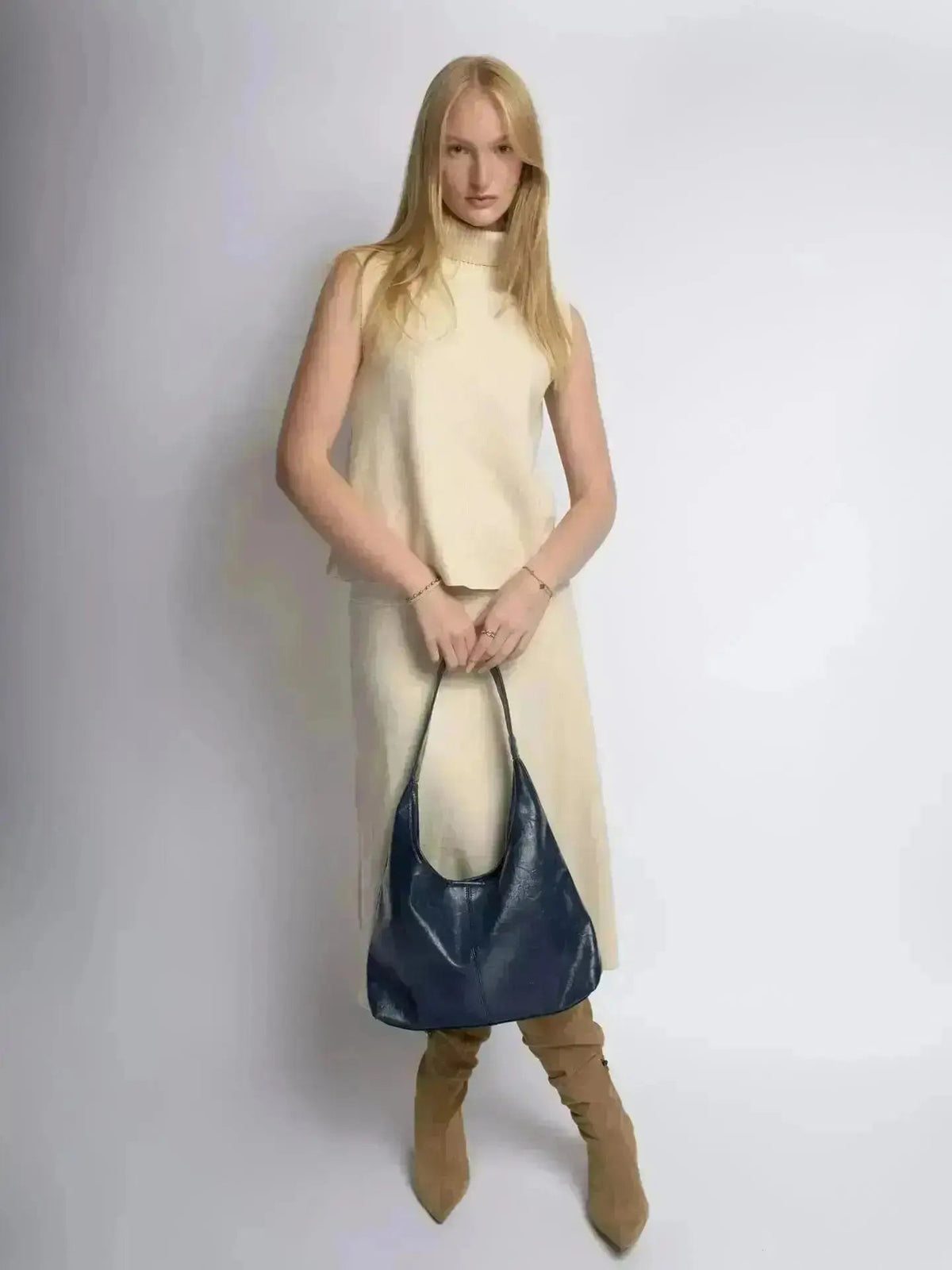 SKARLET | Postarzana Skórzana Torba Shopper