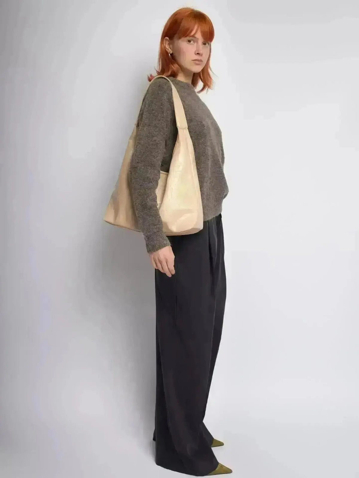 SKARLET | Postarzana Skórzana Torba Shopper