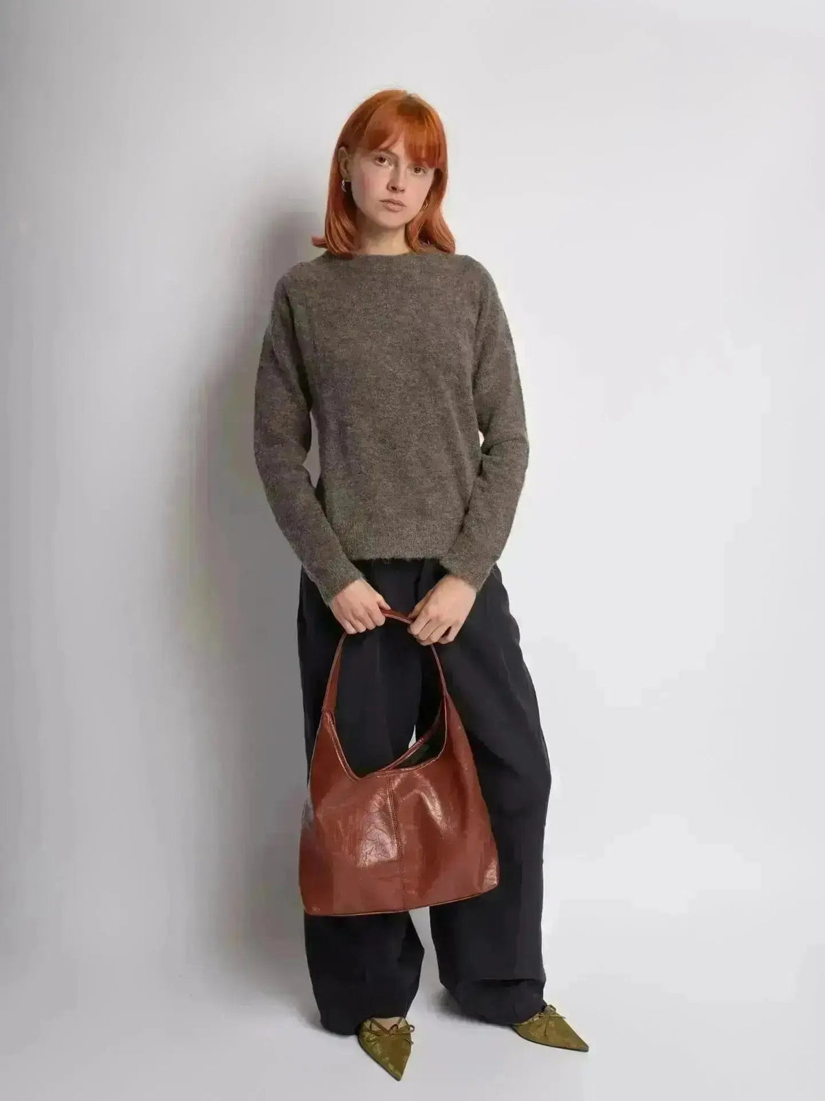 SKARLET | Postarzana Skórzana Torba Shopper