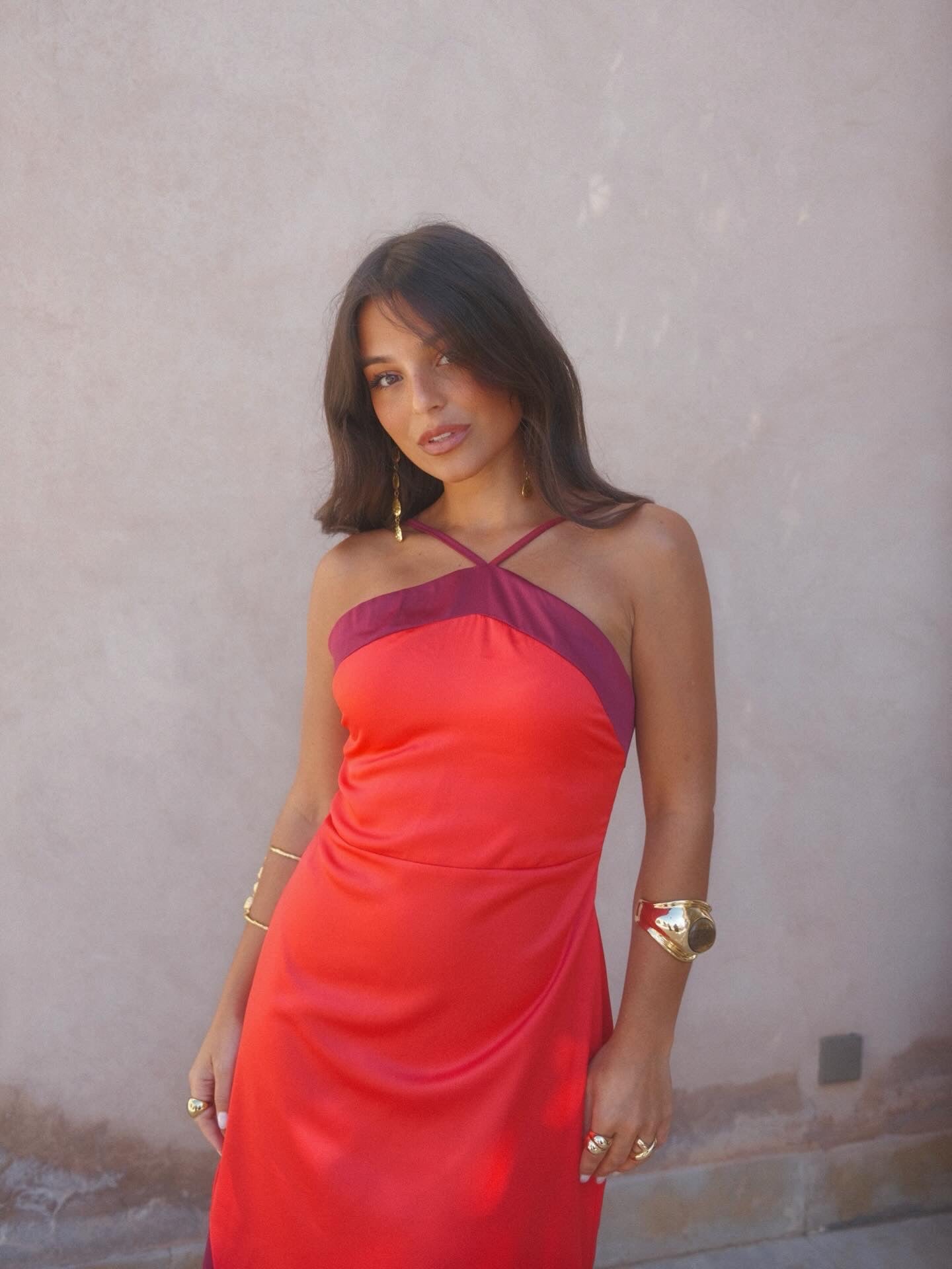 Oasis Dress in Red