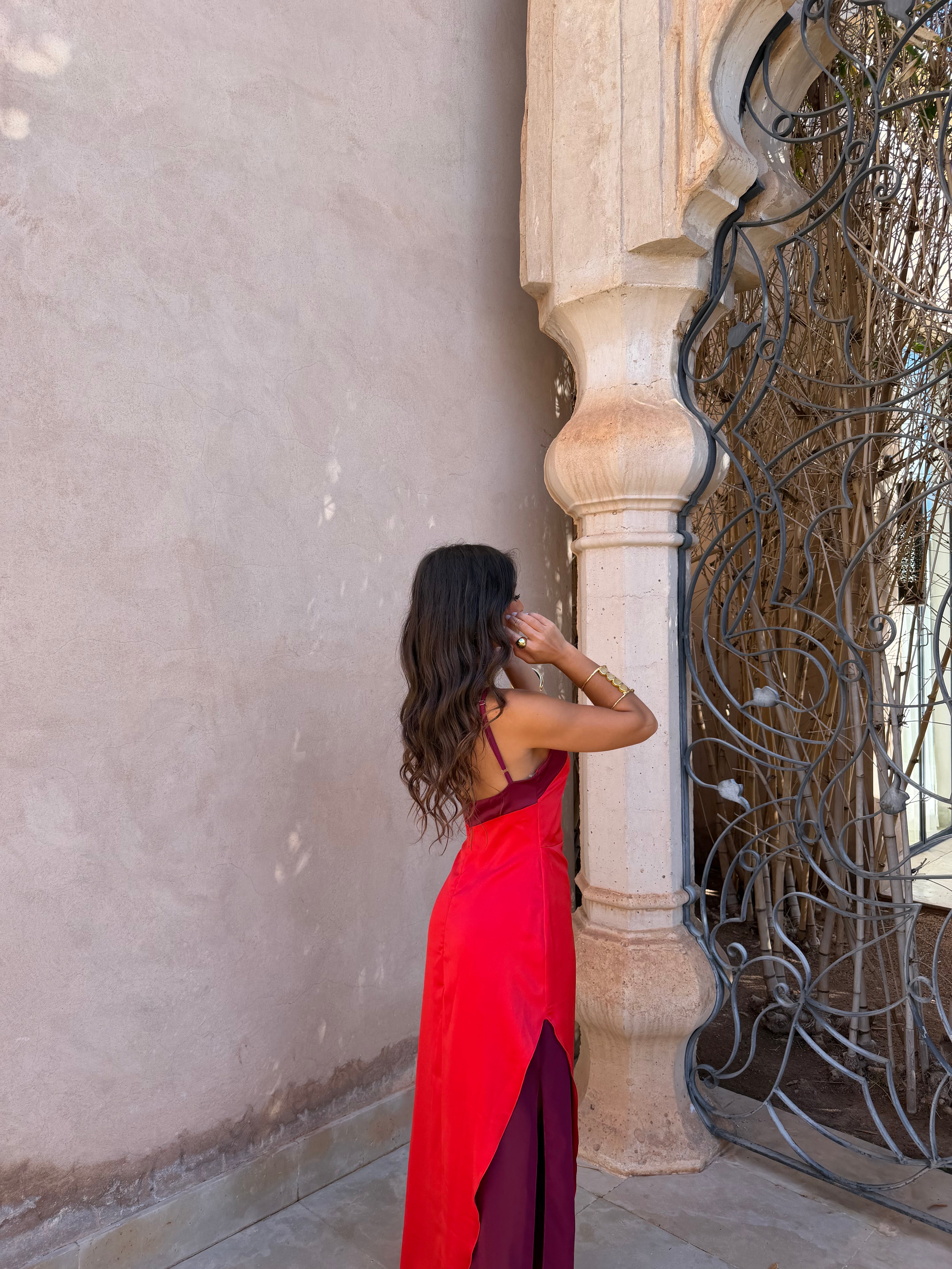 Oasis Dress in Red