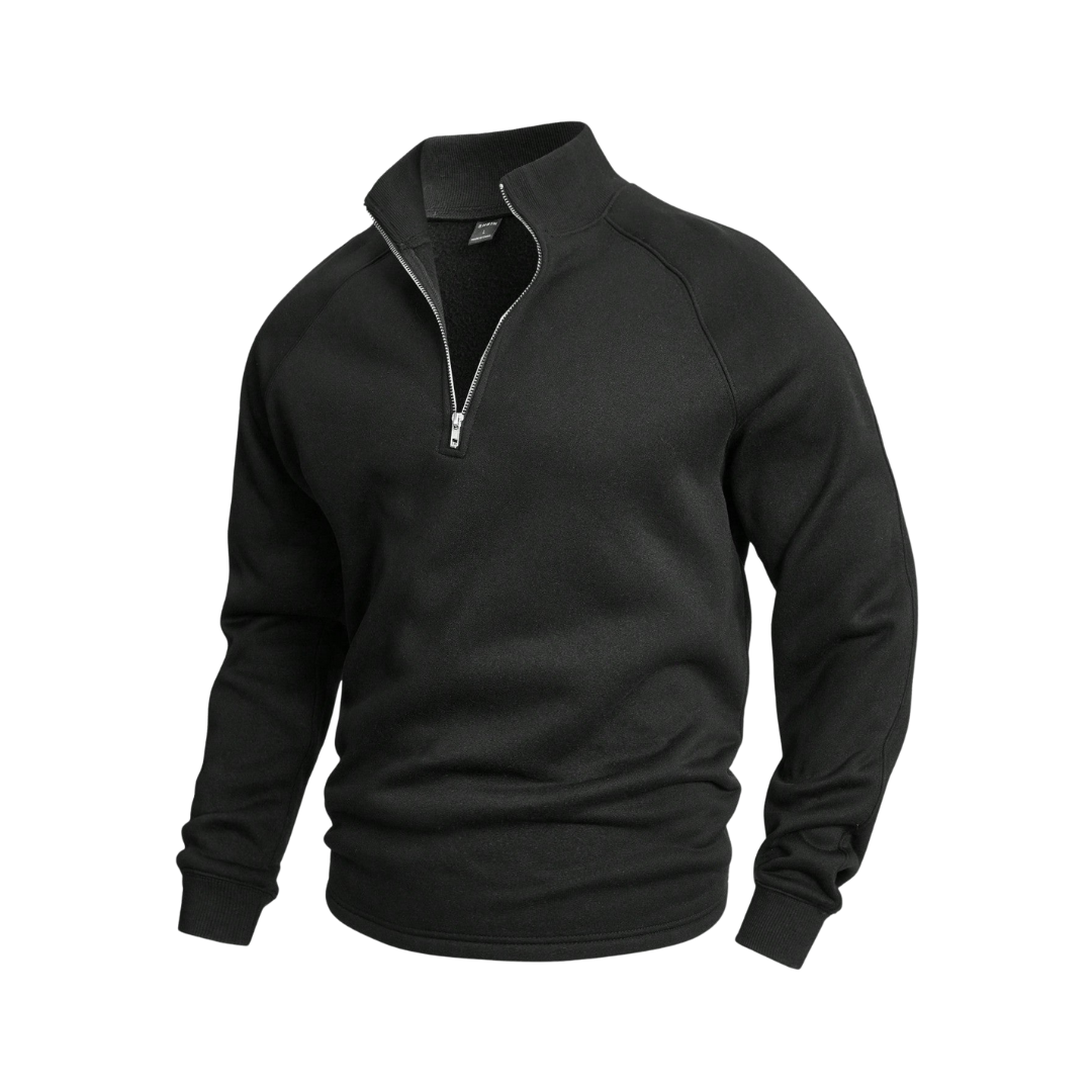 Zip-up with half zipper