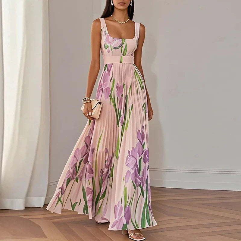 Oliwia | Kwiecista Sukienka Maxi A-Line
