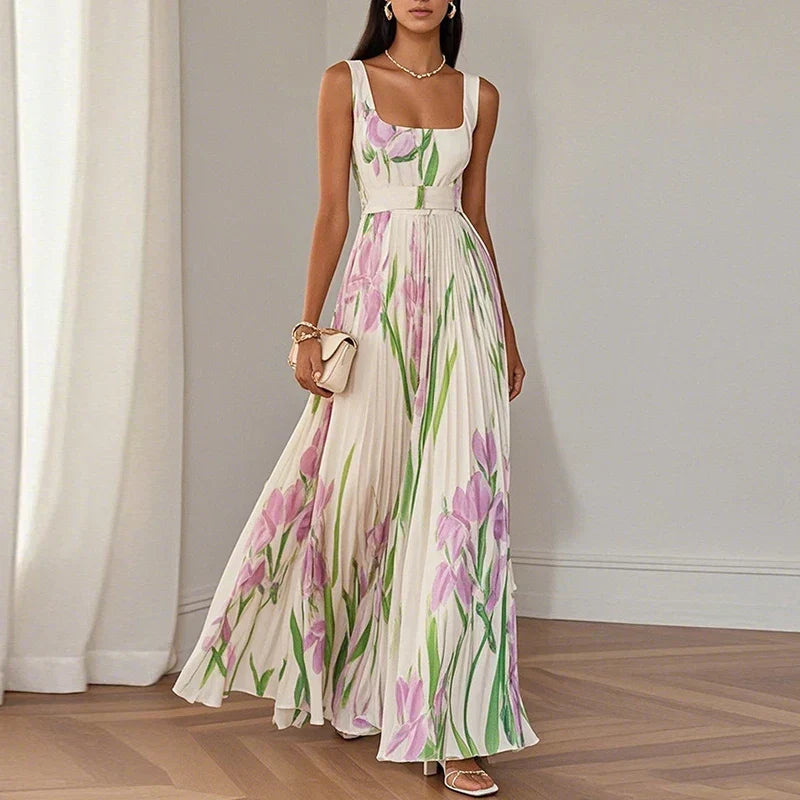 Oliwia | Kwiecista Sukienka Maxi A-Line