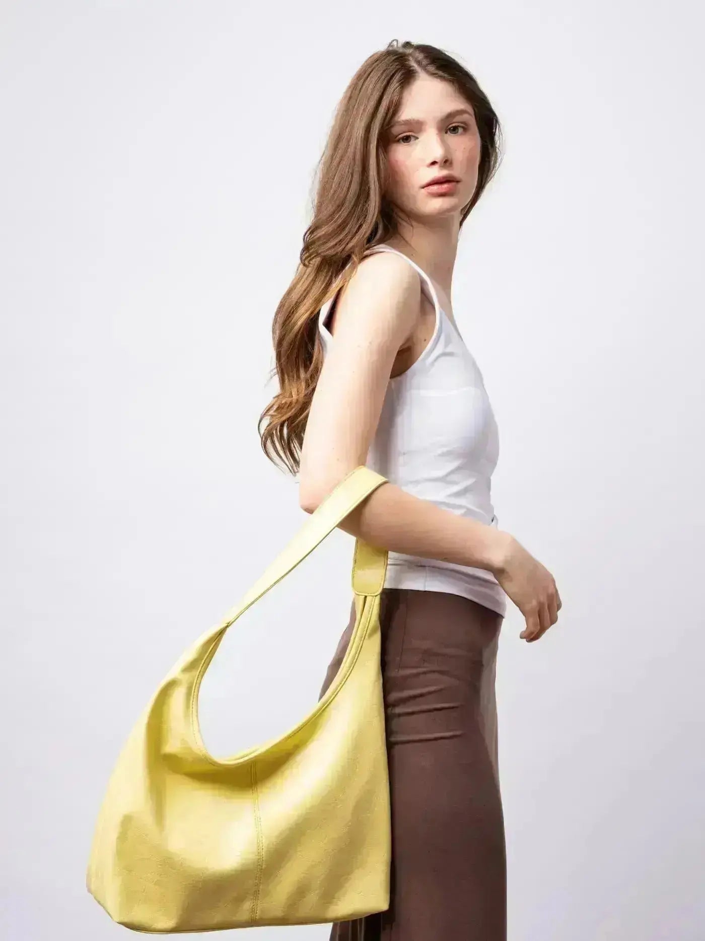 SKARLET | Postarzana Skórzana Torba Shopper