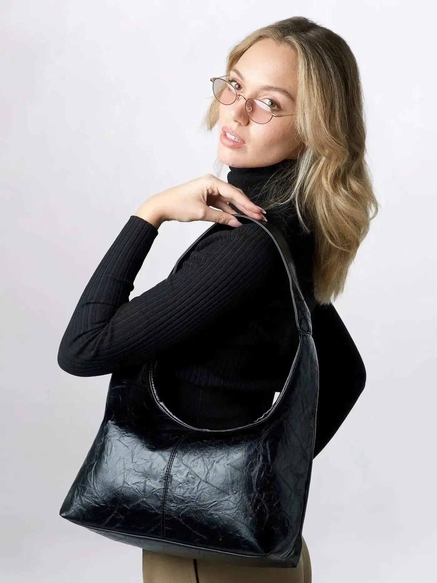 SKARLET | Postarzana Skórzana Torba Shopper