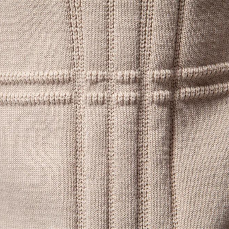 Cotton Men's Sweater with Stripe Design