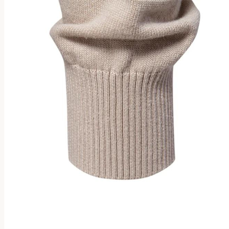 Cotton Men's Sweater with Stripe Design