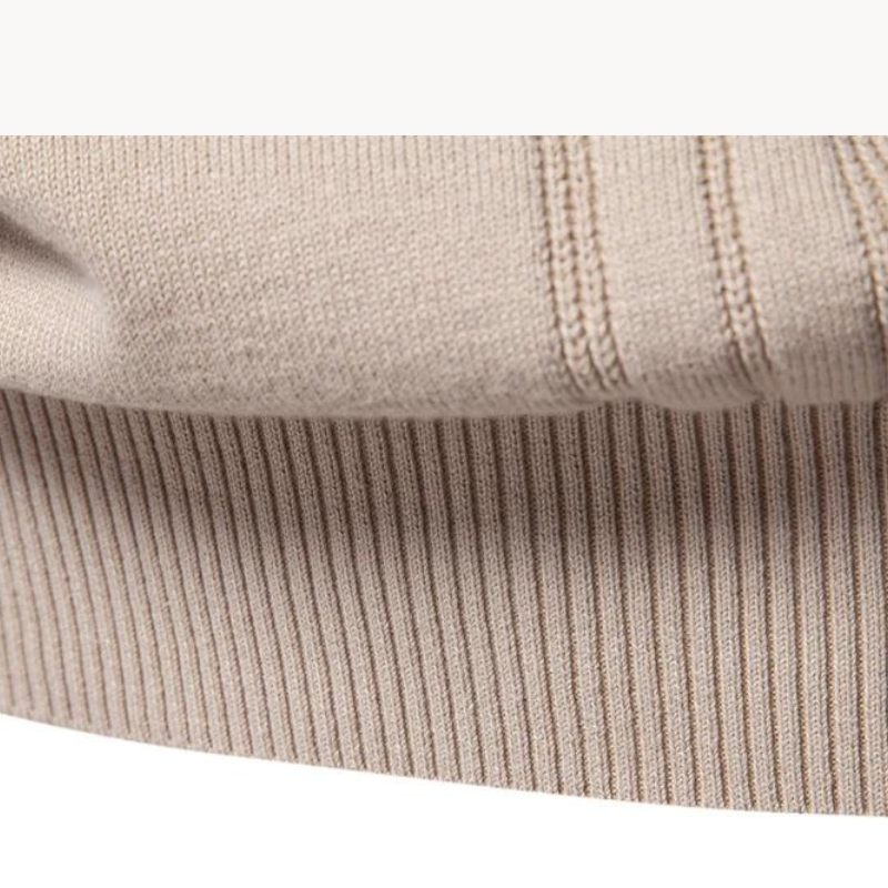 Cotton Men's Sweater with Stripe Design
