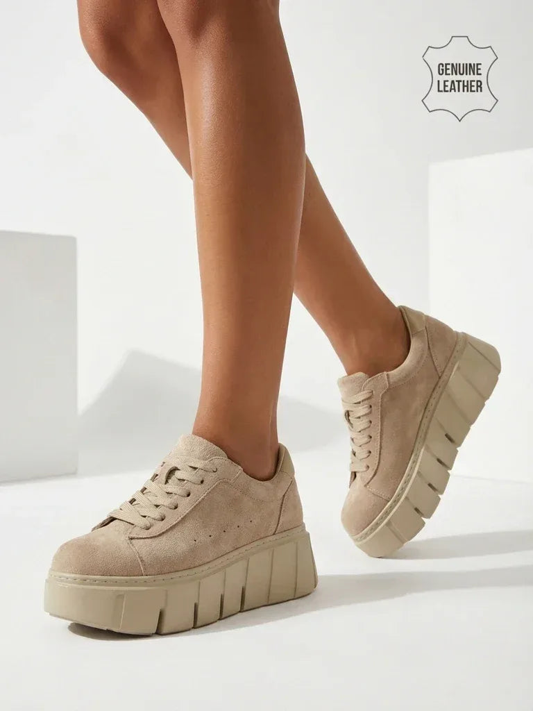 Sneakersy Damskie ze Skóry Naturalnej
