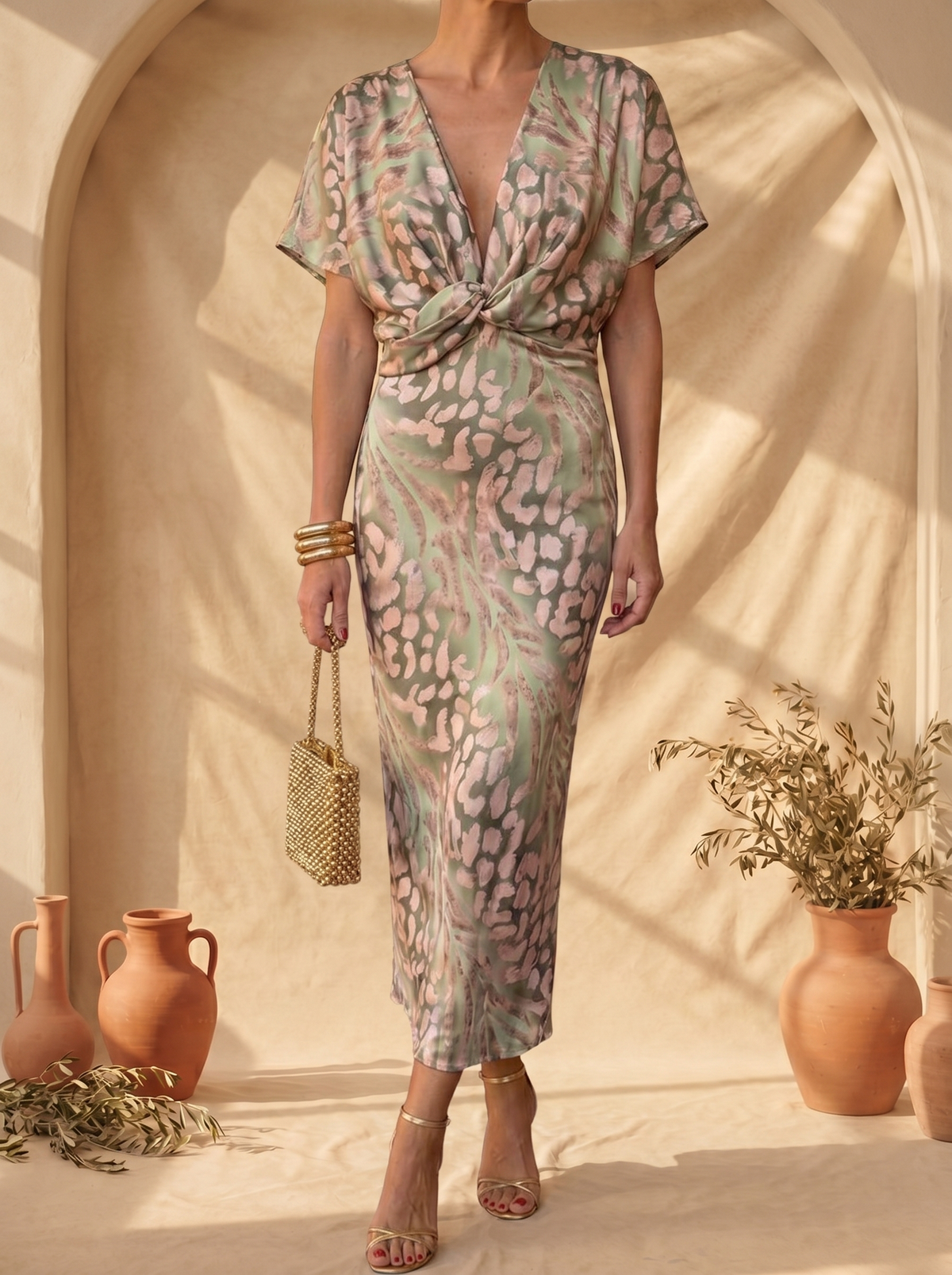 Antonina | Elegancka Sukienka z Lekkiej, Płynnej Tkaniny