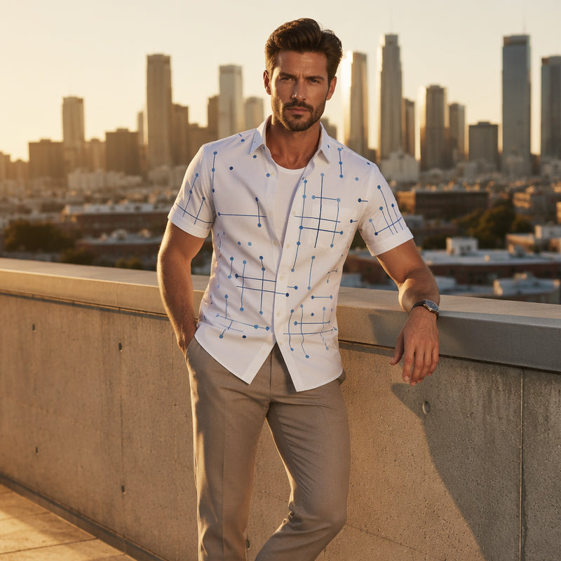 Men's Geometric Print Shirt